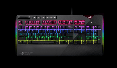 اسوس لوحة مفاتيح الألعاب الميكانيكية ROG Strix Flare RGB مع مفاتيح Cherry MX Red