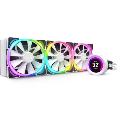 مبرد أبيض NZXT Kraken Z73 RGB 360mm - RL-KRZ73-RW - AIO RGB CPU Liquid Cooler - Customizable LCD Display White