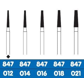 Flat End Taper Long burs  847 Box/05