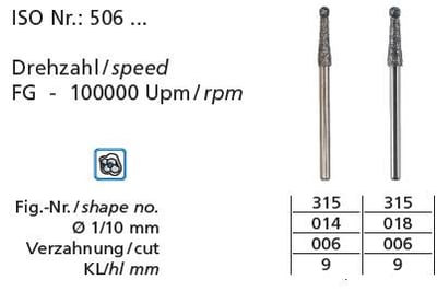  Endo access burs 2pcs