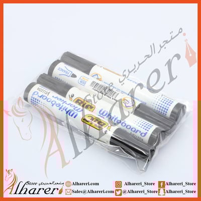 طقم 4 اقلام اسود ماركر سبورة بيضاء بيك