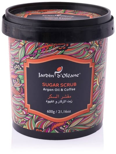 مقشر السكر بزيت الارجان والقهوه من جاردن اوليان - 600 مل