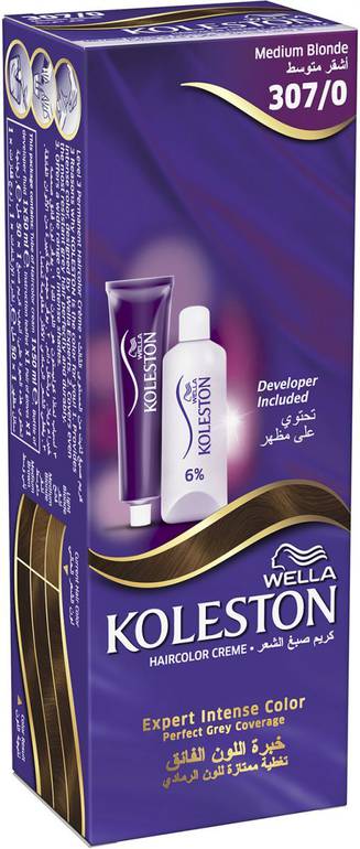 كوليستون صبغة شعر اشقر متوسط + مظهر 307/0