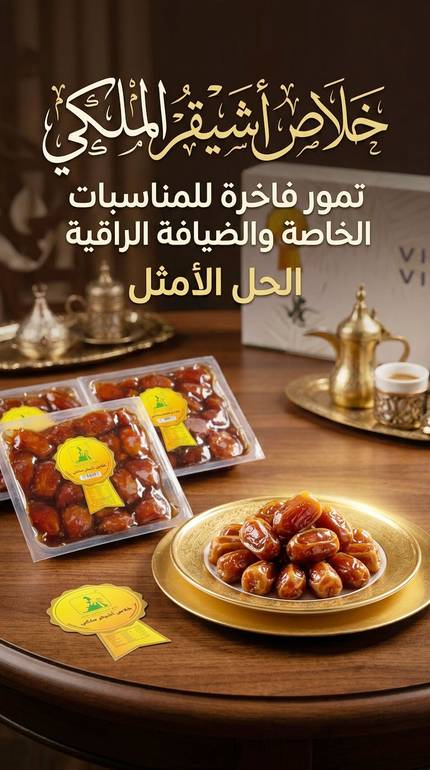 خلاص أشيقر ملكي  1/2كجم × 12 عبوة