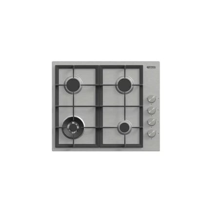 مسطح غاز مدمج (بلت ان) من جنرال سوبريم  ,60سم , 4شعلات غاز , حديد زهر , أمان كامل, تركي