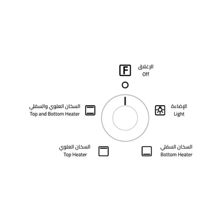 فرن كهرباء مدمج (بلت ان) من جنرال سوبريم , 60سم 64 لتر, 4 وظائف , ستانلس ستيل, ايطالي