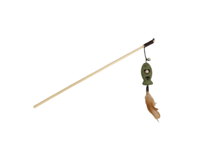 سنارة كاتنيب للقطط مع ريش وجرس