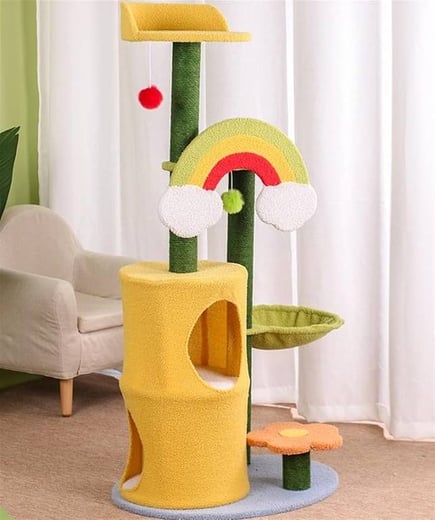 خداشة للقطط بتصميم جديد مع شجرة للنوم