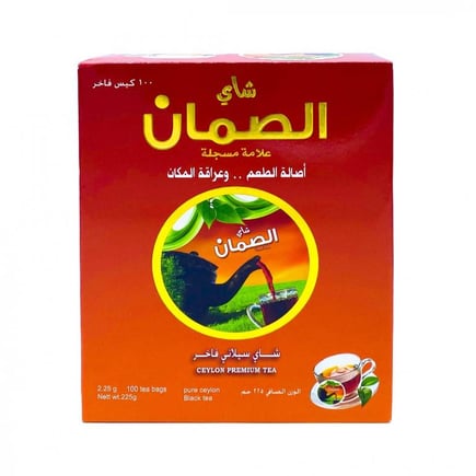 شاي سيلاني فاخر حبيبات ناعمة العلاقي الأحمر 100 كيس