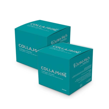 2 كولاجوين بلس - مسحوق الكولاجين البقري 30 كيس-Pack of 2 Collajoin Plus - Bovine Collagen Powder 30 Sachets
