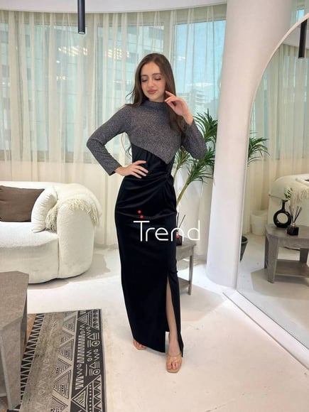 فستان سهرة مخمل 