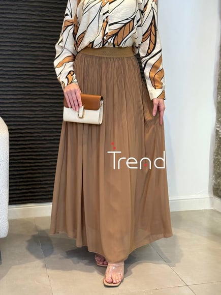 تنورة طويل بكسرات ايطالي 