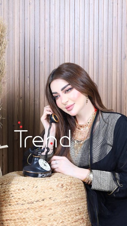 جلابية مطرزه قطعتين (اسود )