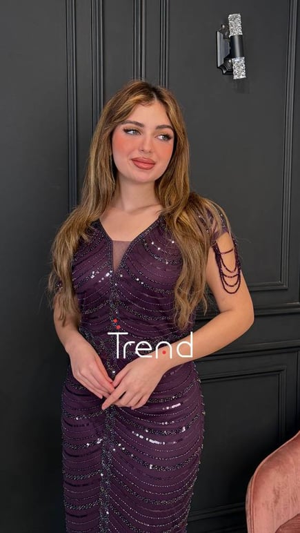 فستان سهره شك يدوي كت (موف)