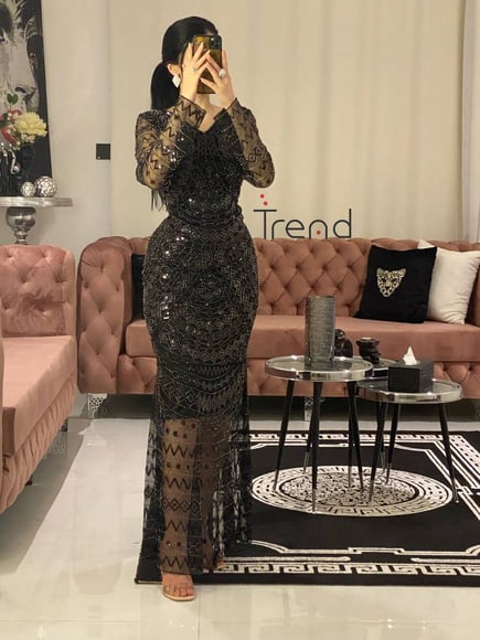 فستان سهرة طويل شك فخم 
