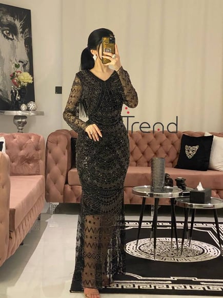 فستان سهرة طويل شك فخم 