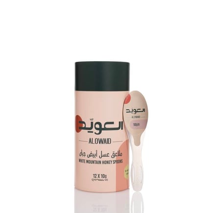 ملاعق عسل أبيض جبلي (12 ملعقة* 10جم)
