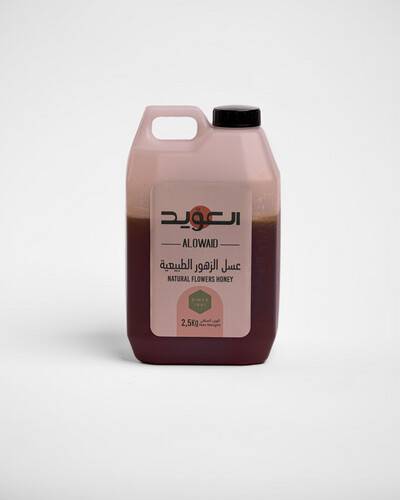 عسل الزهور الطبيعية 2.5كجم جالون
