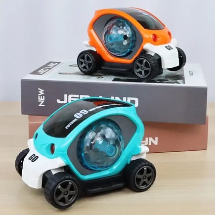 Colorful 3D Rotating Light Music Electric Car for Babies Universal Wheel Children Remote Control Toy Car Plastic Material