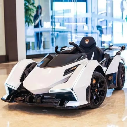 Two-seater children's electric go-kart with 12V ride-on off-road vehicle and adjustable seat, suitable for boys and girls