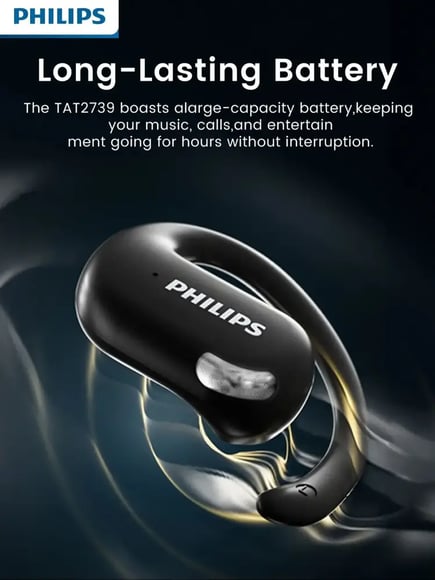 سماعات Philips لاسلكية رياضية بخطاف بطارية طويلة تحكم باللمس