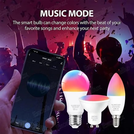 Tuya E27 E14 GU10 Bulb WiFi/Zigbee/Bluetooth,Dimmable Light LED Lamp 2700-6500K RGB,Smart Led Light Bulb Works With Alexa Amazon
