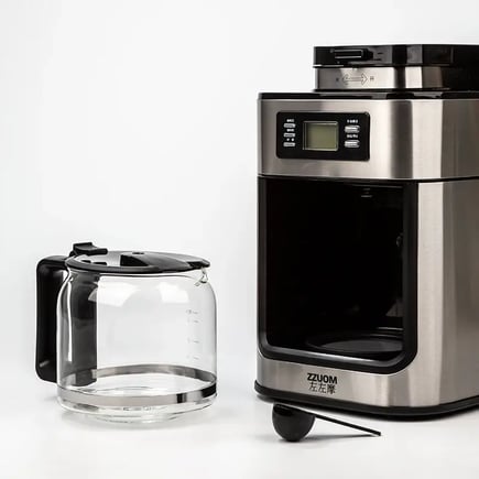DIVEDEER 1000W Home Coffee Maker with LED Display, Automatic Bean Grinder, Ideal for Espresso, Coffee, Tea & Milk Brewing