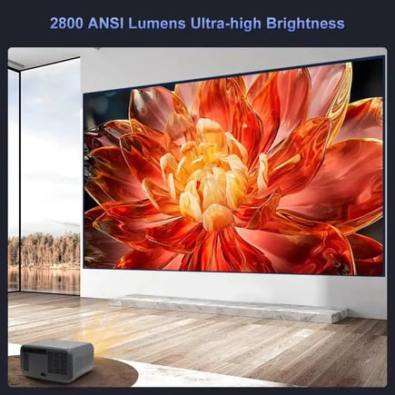 جهاز عرض Touyinger Q12W Pro Full HD 1080P 4K يدعم 2800ANSI Android المسرح المنزلي HDR WiFi Beam Video Smart TV