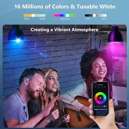Tuya E27 E14 GU10 لمبة WiFi/Zigbee/Bluetooth، مصباح LED خافت للتعتيم 2700-6500K RGB، لمبة إضاءة LED ذكية تعمل مع Alexa Amazon