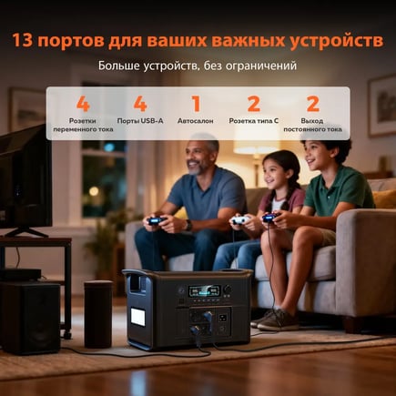 CTOLITY UA Warehouse 1024Wh 2048WH Camping Portable Power Station 2400W 1000W Solar Generator Lifepo4 Batteries Emergency Power