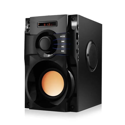 مكبر صوت بلوتوث خشبي محمول بنظام HIFI مع راديو FM وبطاقة TF