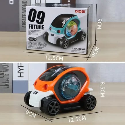 Colorful 3D Rotating Light Music Electric Car for Babies Universal Wheel Children Remote Control Toy Car Plastic Material