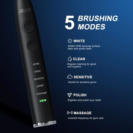 فرشاة أسنان كهربائية صوتية Seago SG-575 قابلة للشحن USB للبالغين
