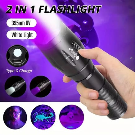 مشاعل عقرب ضوء مزدوج UV أبيض