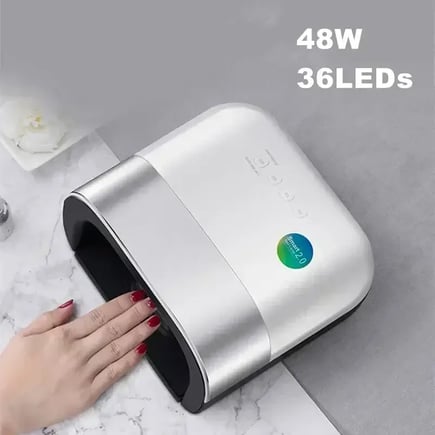 UV LED Cordless Manicure Lamp, UV Lamp for Gel Nail 4 Smart Timer and Sensor Home Salon Manicures with Settings