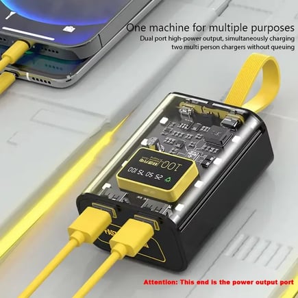 علبة باور بانك لـ 3 بطاريات 18650 بمخرج USB مزدوج 5 فولت 2 أمبير وإضاءة LED