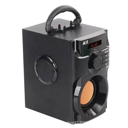 مكبر صوت بلوتوث خشبي محمول بنظام HIFI مع راديو FM وبطاقة TF