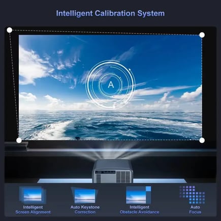 جهاز عرض Touyinger Q12W Pro Full HD 1080P 4K يدعم 2800ANSI Android المسرح المنزلي HDR WiFi Beam Video Smart TV