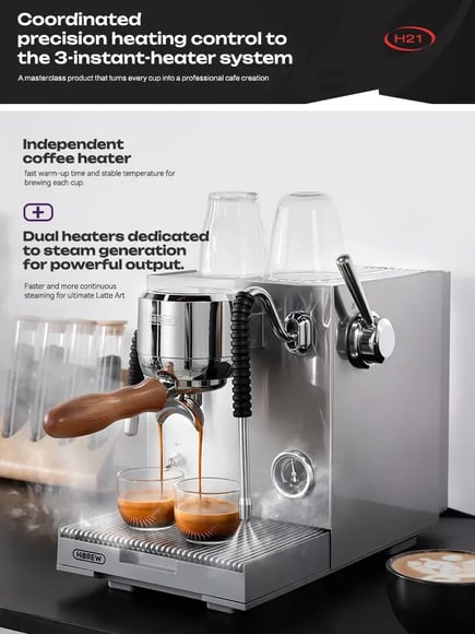 ماكينة قهوة HiBREW H21 ثلاثية الحرارة بمضخة مزدوجة
