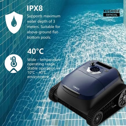 XUSHIDZ SP5 Robot Swimming Pool Cleaner Robot Automatic Cleaning Robot Lithium Battery 4500mAh Cordless Underwater Vacuum Clean