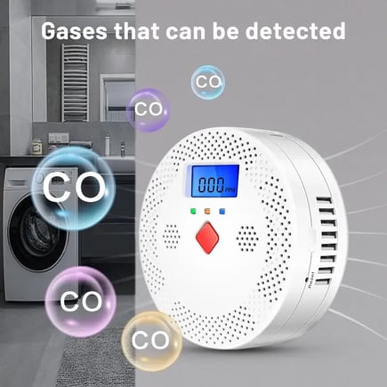 كاشف أول أكسيد الكربون ذكي واي فاي بشاشة LCD وإنذار صوتي 85dB