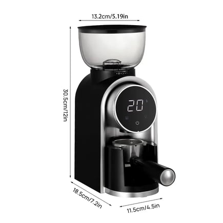 مطحنة القهوة Brutelle Burr مطحنة كهربائية مع 25 إعدادًا طحنًا دقيقًا لـ Latte Cappuccino Espresso Macchiato
