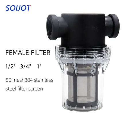 Garden Watering Filter 1/2'' 3/4'' 1'' Plastic Irrigation System Impurity Prefilter Aquaculture Household Water Pipe Filter