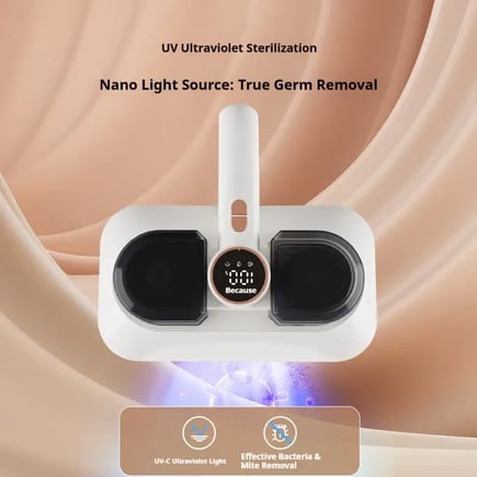 HOMEFISH Wireless UV Dust Mite Vacuum Cleaner Deep Cleaning Vibrating Beat Bed Sofa Sterilizer Remove Mites Hair