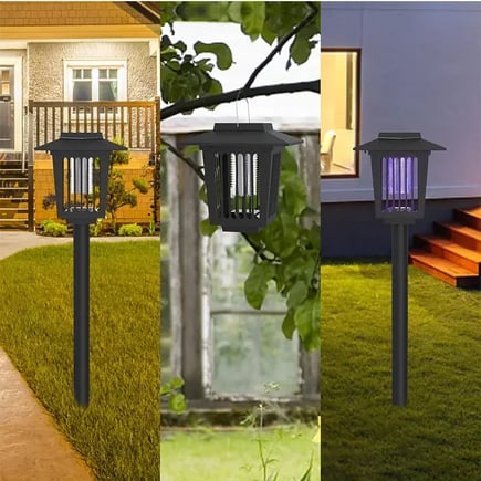 2 Mode Solar Bug Zapper Waterproof Outdoor Mosquito Zapper Killer and Lighting Repellent Lamp for Indoor Outdoor Use Garden