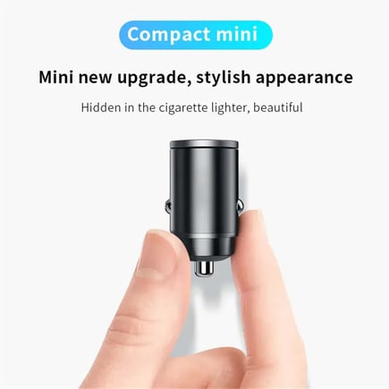 شاحن سيارة صغير شحن سريع 100 واط بمنفذ USB و Type-C PD