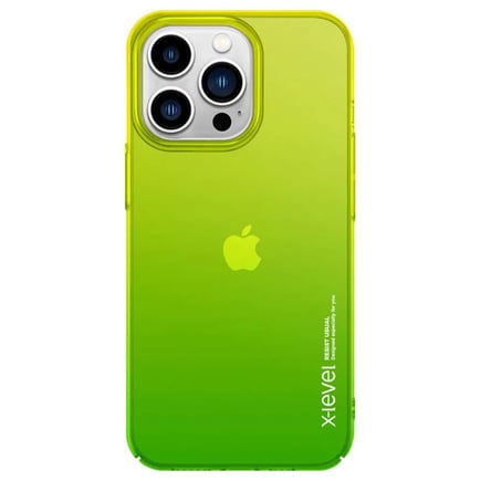 اكس ليفل - غلاف Colorful لايفون 14بروماكس - اصفر/اخضر