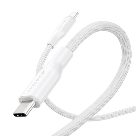 إمباور - كيبل RACING USB-C TO USB-C بقوة 60W وطول 1.2M- ابيض