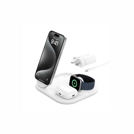 بيلكن - منصة شحن QI2 3-IN-1 MAGNETIC WIRELESS - ابيض