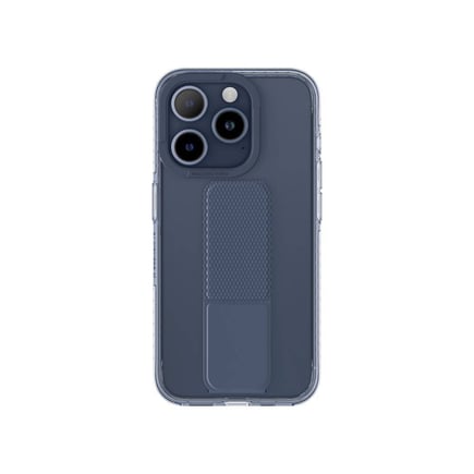 اميزنق ثنق - غلاف Titan Pro مع مسكة لأجهزة ايفون 15 - شفاف/ ازرق